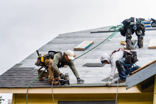 Professional Gutter Installation technician working in Bowling Green, FL